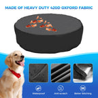 Tufmunb 79-80 inch Dog Pool Cover, Portable Round Collapsible Bathing Tub Kiddie Pool Cover with Oxford Cloth Material and Drawstring Design, Waterproof and Dustproof (Black) - Only Cover