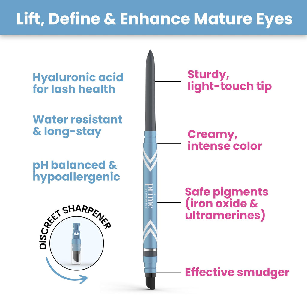 PRIME PROMETICS PrimeEyes Glide Eyeliner for Mature Women (Mulberry)