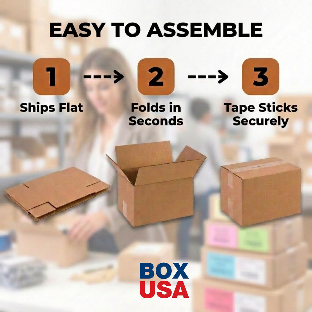 BOX USA Medium Moving Boxes 18"L x 14"W x 12"H 10-Pack - Corrugated Cardboard Box for Shipping, Mailing, Packing, Packaging and Storage