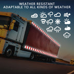 SWRT 2 Inch X 160 FT Reflective Tape Outdoor Waterproof Red & White Reflective Strong Adhesive Caution Hazard Warning Reflector Conspicuity Tape for Trailer Sign