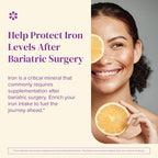 Barimelts Iron with Vitamin C, 90 Fast-Dissolving Tablets (1-Month Supply), Sugar-Free Bariatric Iron Supplement for Women, Natural Orange Flavor