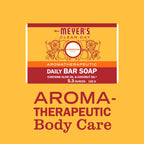MRS. MEYER'S CLEAN DAY Bar Soap, Use as Body Wash or Hand Soap, Made with Essential Oils, Clementine_, 5.3 oz, 4 Bars