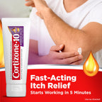 Cortizone-10 Maximum Strength Intensive Healing Itch Relief Cream, 1% Hydrocortisone, Fast-Acting, Anti-Itch Cream for Bug Bites, Rash, Eczema, Psoriasis, Poison Ivy, Oak, Sumac & More, 2 oz, 4 pack