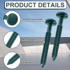 Blulu 36 Pcs 3 Inch Vinyl Shutter Fastener Window Panel Peg Lok Pin Pegs Screws Shutter Spikes Anchor (Forest Green)