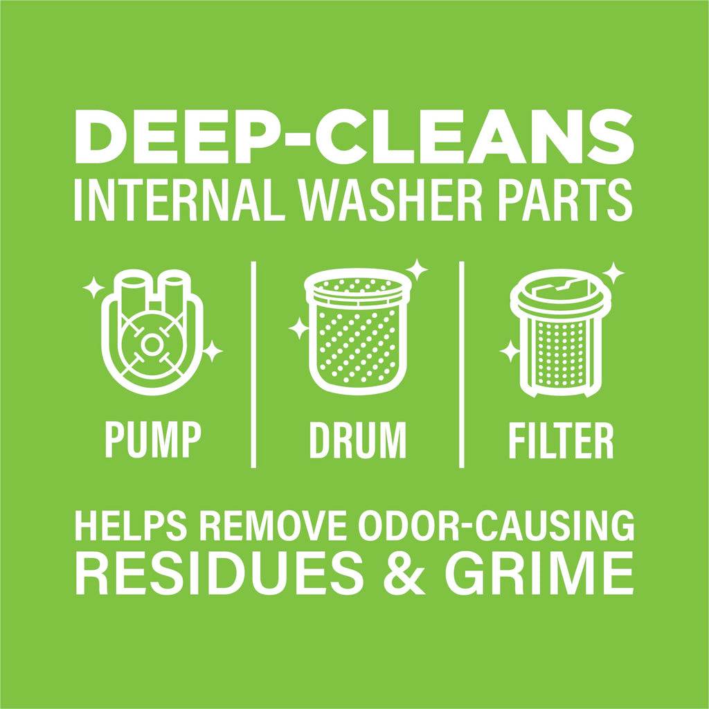 Affresh Washing Machine Cleaner, Helps Power Away Odor Causing Bacteria & Grime Deep Inside Pump, Valve & Hoses, 5 Time Release Tablets, 5 Month Supply (Pack of 4)