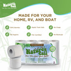 RVs, Boats & Home 100% Bamboo Toilet Paper by Nature's Call - 2-Ply, Soft, Strong, Tank Safe & Quick Dissolve Camper Toilet Tissue - Marine, Camping & Travel Toilet Paper - FSC Certified (8 Rolls)