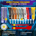 Coconix Tile & Stone Repair Kit | Fix Cracks, Chips, and Scratches on Bathtubs, Tile and Stone Floors, Walls, and Counters | Easy Application with Kneadable Putty