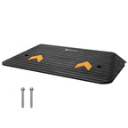 VEVOR 3" Rise Rubber Threshold Ramp, 35.6" Wide Wheelchair Ramp Doorway, Natural Curb Ramp, 33069Lbs Load Capacity, Non-Slip Textured Surface Rubber Curb Ramp for Wheelchair and Scooter