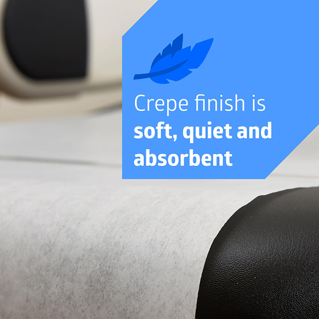 Medline Medical Exam White Crepe Table Paper, 20" x 125' and Durable for Healthcare Needs, Case of 12 Rolls