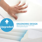 King Bed Wedge Pillow for Headboard, Bed Gap Filler, Triangle Pillow Wedge for Headboard Gap, Bolster Pillows for Beds, Anti-Slip Mattress Wedge Gap Filler, 76"×10"×6", White