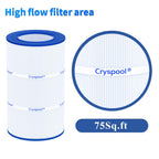 Cryspool® 09022 Filter Compatible with Clean & Clear 75, CC75, PAP75, R173214, 59054100, C-9407, FC-0685, 75 Sq. Ft Pool Filter Cartridge, 1 Pack