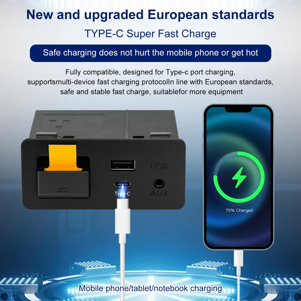 Mazda Type-C Wireless Carplay Retrofit Kit, TK78-66-9U0C OEM Media Hub to MZD Connect System, Compatible with Mazda 2/3/6/CX3/CX5/CX9/MX5 2015-2020 (Only Supporting Wireless Carplay, NO Android Auto)