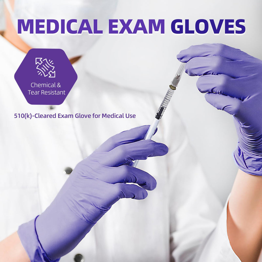 Jointown Nitrile Exam Gloves, Medical Ice Blue Gloves Disposable Latex Free Powder-Free For Exam, Food Prep, Cleaning, X-Large Case of 1000, XL