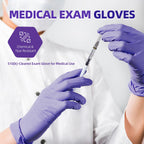 Jointown Nitrile Exam Gloves, Medical Ice Blue Gloves Disposable Latex Free Powder-Free For Exam, Food Prep, Cleaning, X-Large Case of 1000, XL