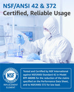 Filterlogic ADQ73613401 Refrigerator Water Filter, Replacement for LG® LT800P®, LT800PC, ADQ736134, ADQ73613402, LSXS26326S, LSXS26366S, LMXS30776S, LSXS26366D, LMXC23746S, 46-9490, 469490, Pack of 2