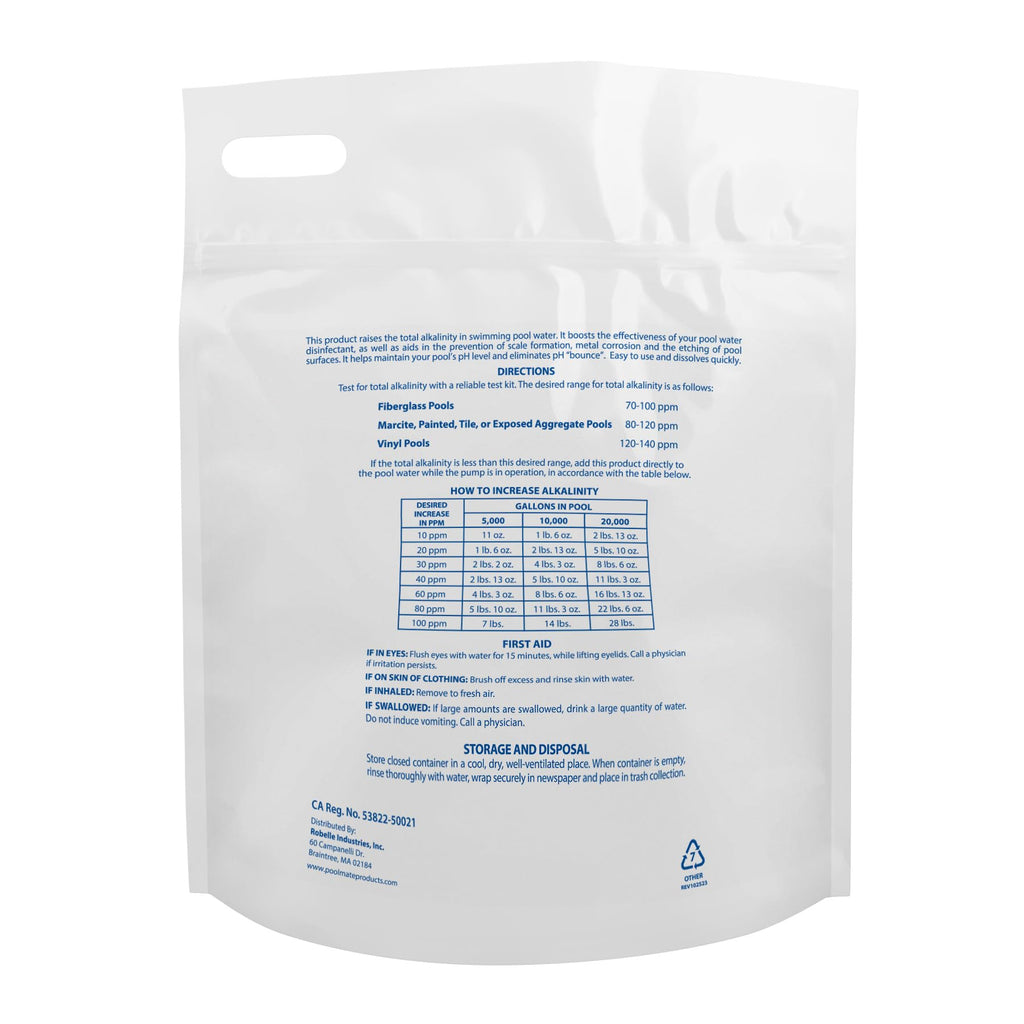 Pool Mate 10-Pounds Premium Alkalinity Increaser for Swimming Pools, 100% Sodium Bicarbonate
