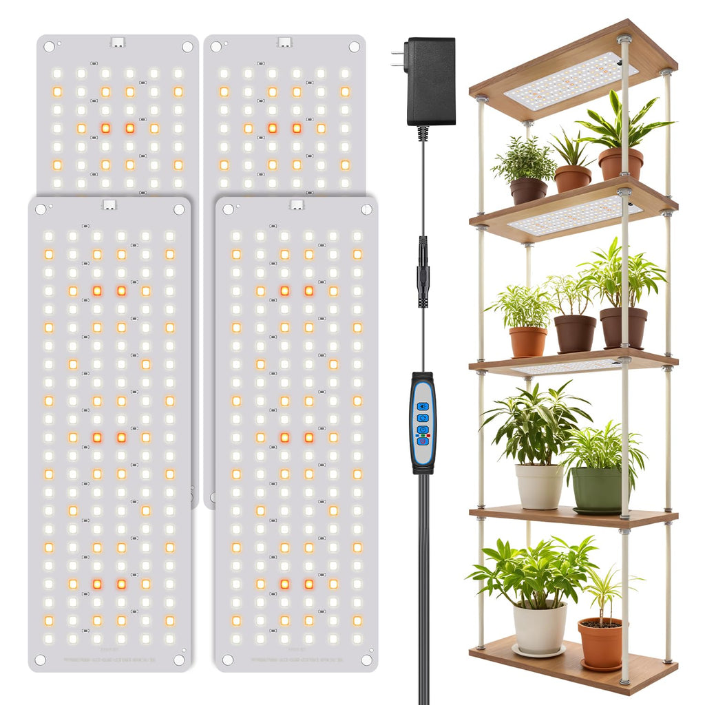 Garpsen Grow Lights for Indoor Plants, 6000K, for Seed Starting, 4Panels
