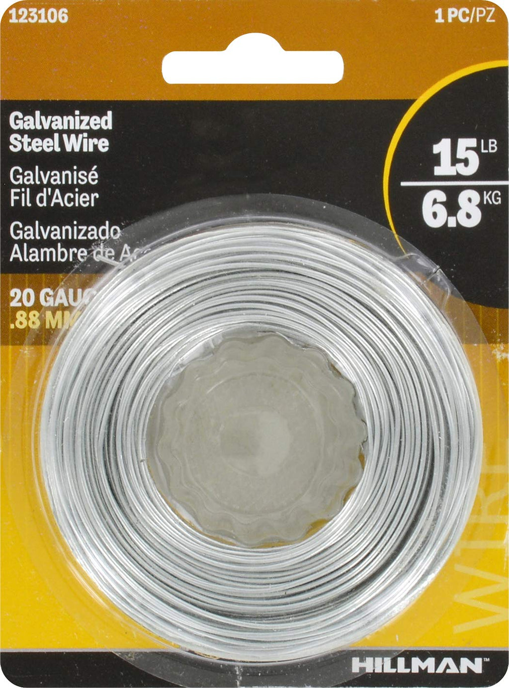 Hillman Hobby Steel Wire, 20 Gauge x 175ft, 1 Roll, Silver