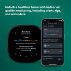ecobee Smart Thermostat Premium with Smart Sensor and Air Quality Monitor - Programmable Wifi Thermostat - Works with Siri, Alexa, Google Assistant, Black