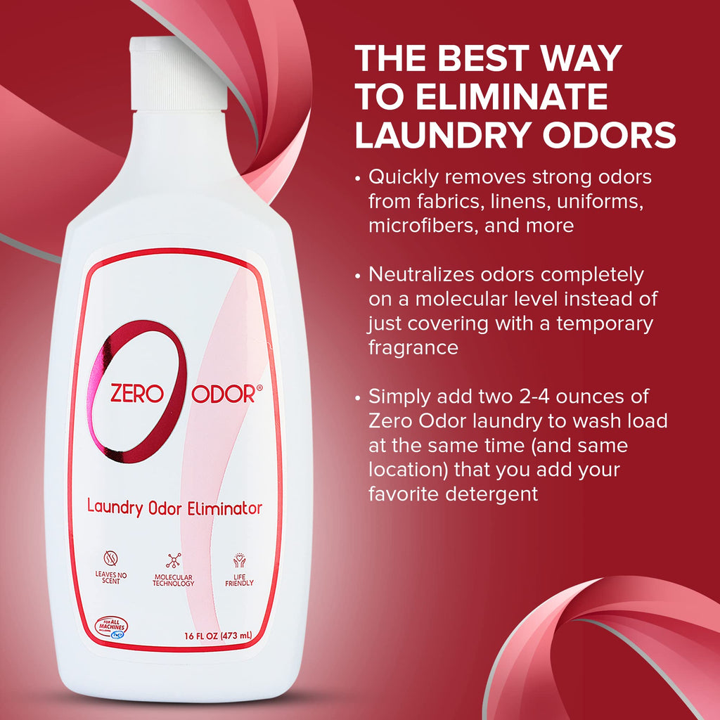 Zero Odor Laundry Odor Eliminator for Clothes, In-Wash Odor Eliminator