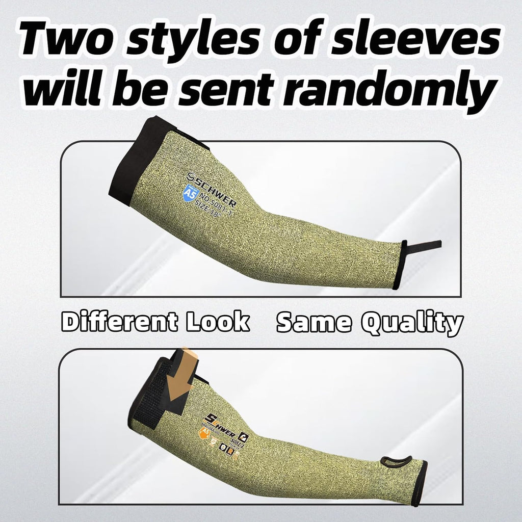 Schwer 2 Pairs CORE ANSI A5 Cut Resistant Sleeves, Flame-resistant, S081