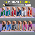 BLITZU Calf Compression Sleeves for Men and Women. Footless Compression Socks Support for Varicose Vein, Nursing, Running. Leg Sleeve Brace for Shin Splints, Pain Relief & Reduces Swelling Green L-XL