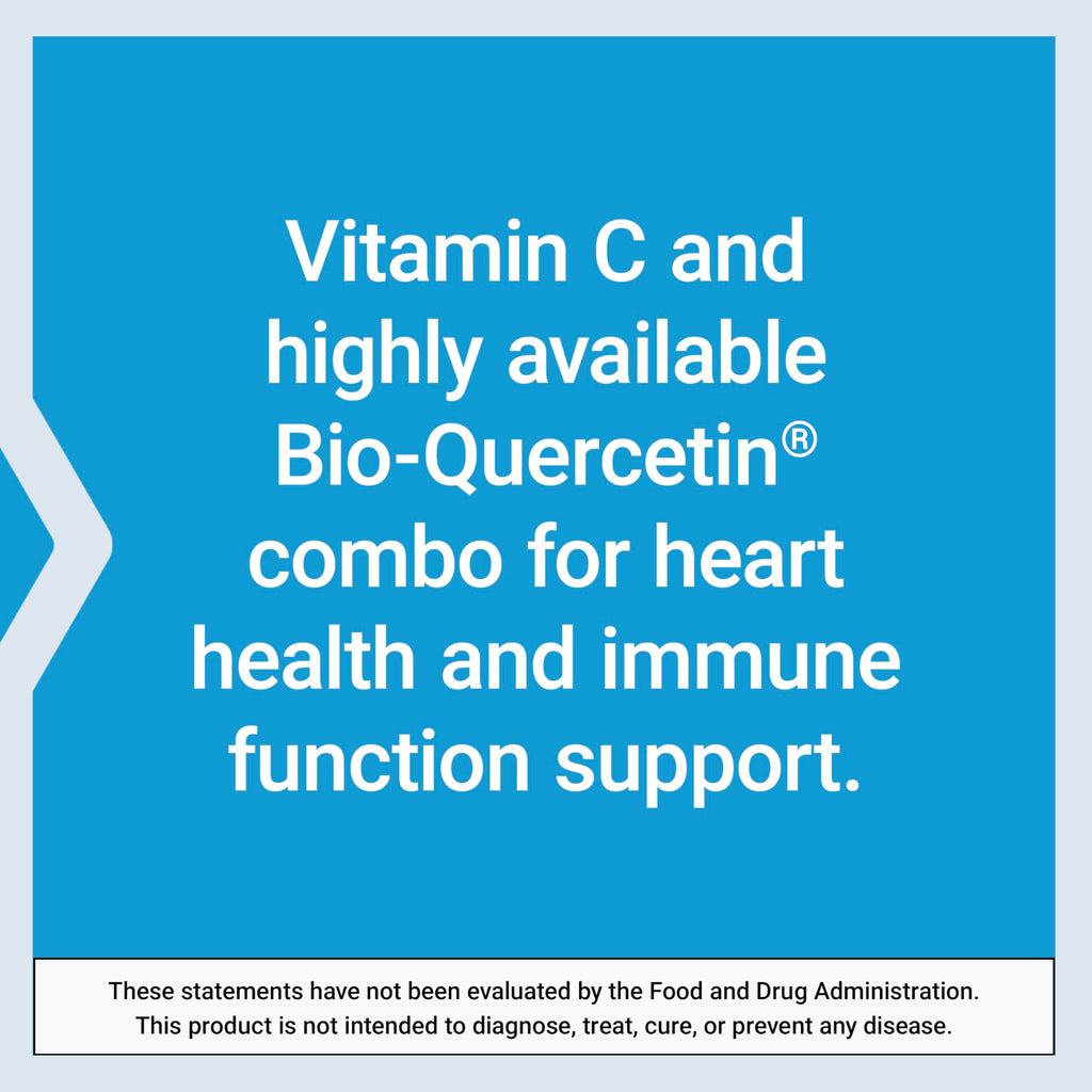 Life Extension Vitamin C and Bio-Quercetin®, Cardiovascular Health Supplement, Immune Support, Highly absorbable, quercetin, Vitamin C, Gluten Free, Non-GMO, Vegetarian, 250 Tablets