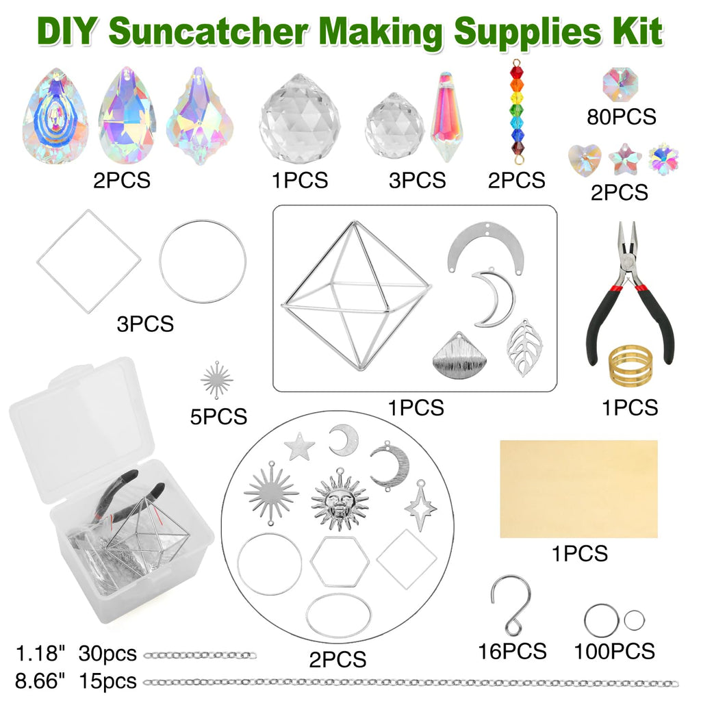 DIY Suncatcher Kit, Arts and Crafts Kits for Adults Indoor Windows Hanging