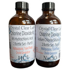 Crystal Clear Lab Chlorine Dioxide -Pure CDS Set Single-Drop Bottles HCL Extra Large 8 fl oz Liquid Kit