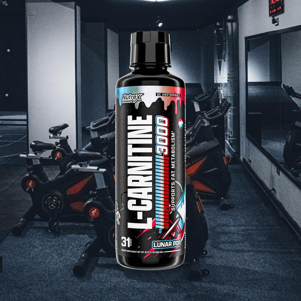 Nutrex Research Liquid Carnitine 3000 | Premium Liquid Carnitine, Stimulant Free, 31srv Oz (Lunar Pop)