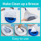 MINIVON Bedpan Liners with Super Absorbent Pads - Value Pack 30 Count - Bed pan Bag Disposable Pulling String, Medical Grade & Universal Fit Bed Pan, for Bedridden Patients, Elderly Senior, Bedbound