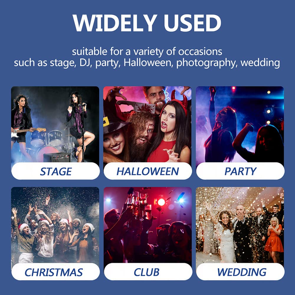 Fog Machine 1500W with 6 LED Lights and Wireless Remote Control, Professional Smoke Machine for DJ Halloween Party Wedding Christmas
