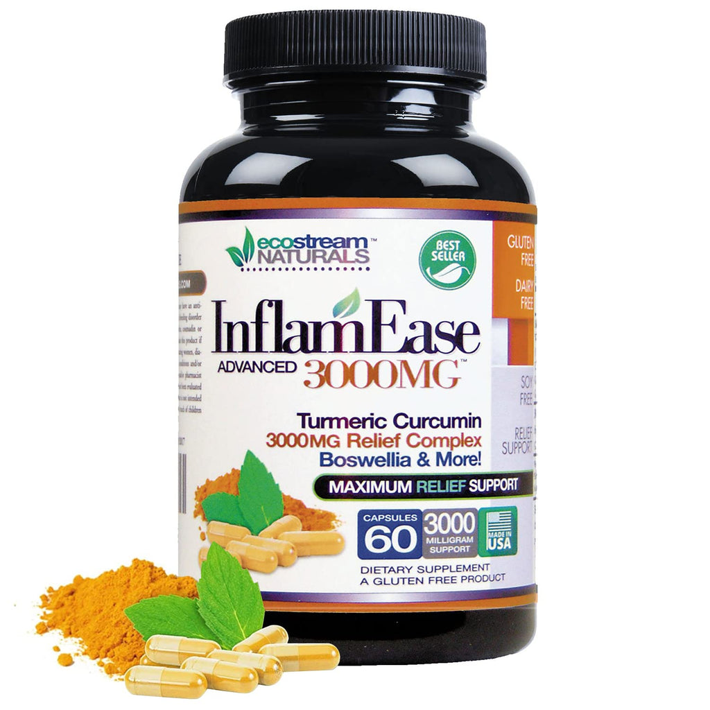 The Original InflamEase Day or Night Use, 3000 MG Triple Strength, 60 Caps