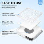 CHRISTINE SHELLY Nail Dust Collector, Powerful Vacuum Fan Vent Dust Collector Extractor Dust Suction Machine for Acrylic Nails Polishing, Nail Salon&Home, White