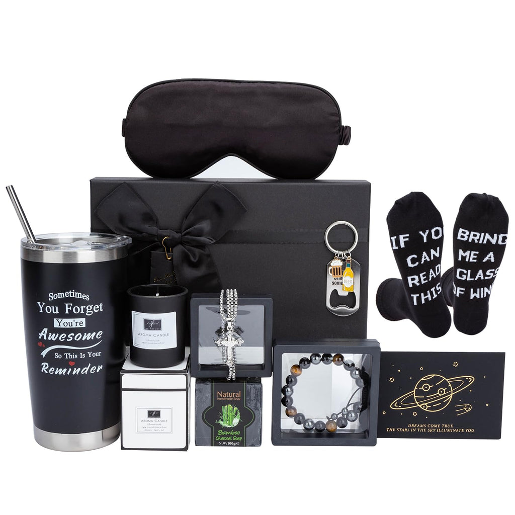 Birthday Gifts for Men Premium Gifts Baskets for Him Gifts Basket Ideas Set Thank You Gifts Man Retirement Gifts Father Birthday Presents for Dad Husband Boyfriend Box Christmas Gifts Baskets