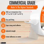 All Flooring Now Carpet Tile Tape Double Sided 2in x 90ft (Bulk 6 Pack) Heavy Duty Reinforced Web Mesh Residue Free Indoor Outdoor for Carpet Tiles, Hardwood, Vinyl, Rugs, Carpet, Rubber & Mat Gripper