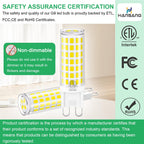 hansang 10-Pack G9 LED Bulbs 4000k Natural Daylight White, 6W 60W Equivalent, 600LM Warm White T4 Crystal Chandelier Lights, G9 Bi-Pin Ceramic Base, Non-Dimmable