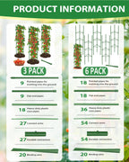 MYMULIKE 6 Pack Tomato Cages for Garden, 51in*13in Adjustable Tomatoes Plant Stakes Support Cages Trellis, Garden Trellis for Vegetable Flowers Fruits Climbing Plants- 20 Binding Wires Included