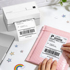 KNAON Thermal Shipping Labels - 500 Pack of 4x6 Fanfold Direct Thermal Labels with Strong Adhesive, Commercial Grade Quality