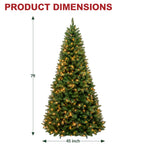 Hykolity 7 ft Prelit Artificial Christmas Tree with 300 Warm White LEDs