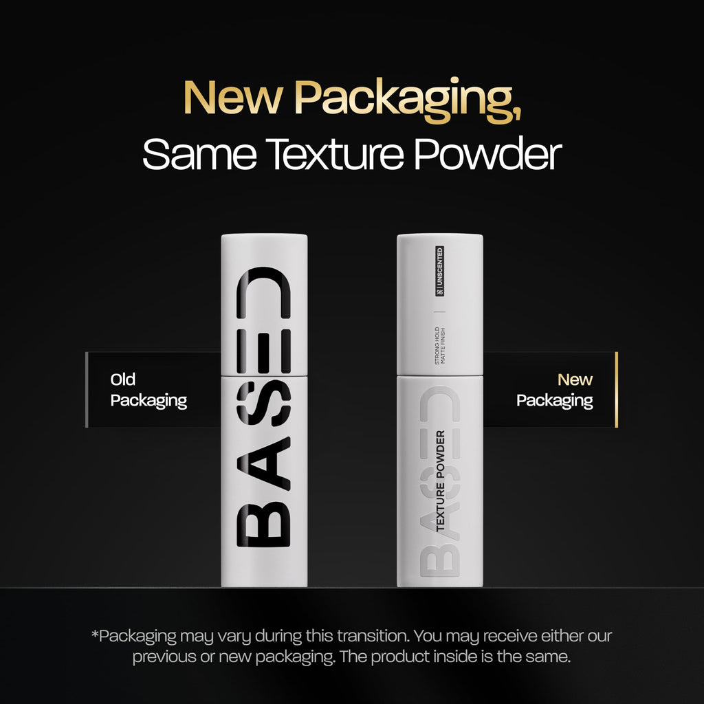 BASED Hair Texturizing Powder, Lightweight & Volumizing Hair Styling Powder with Matte Finish, Add Texture to Hair with Medium Hold, For Short to Medium Hair, (1.69oz Bottle, 2.5 Gram Fill, Pack of 1)