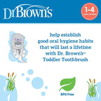 Dr. Brown's Baby and Toddler Toothbrush Set, Otter with Apple Pear Flavor Toothpaste