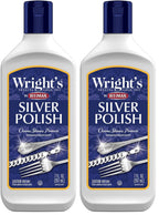 Wright's Silver_Cleaner and Polish - Ammonia Free - Use on Silver, Jewelry, Antique_Silver, Gold, Brass, Copper and Aluminum- 7 Ounce (Pack of 2)