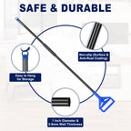 KeFanta 60 Inch Mop Handle Commercial Heavy Duty,Industrial Metal Mop Stick Replacement Quick Change,Wet Mops Head Replacement Holder for Floor Cleaning