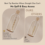 PrettyCare Eye Dropper 4 Pcs, Glass Eye Dropper for 30 ml Essential Oils Bottles Round Tip Measured Medicine Droppers Calibrated 1 ml Capacity