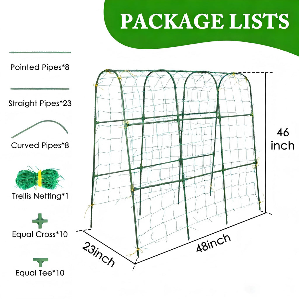 Tegarbed 48x46 in U-Shape Cucumber Trellis for Climbing Plants Outdoors
