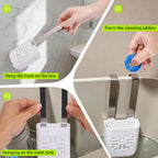 SJKHGU Toilet Tank Tablet Holder, Versatile Toilet Bowl Hanging Cleaner and Deodorizer Hanger, Prevents Flapper Jams & Residue, Extends Life of Drop-In Cleaner Tablets -2PCS