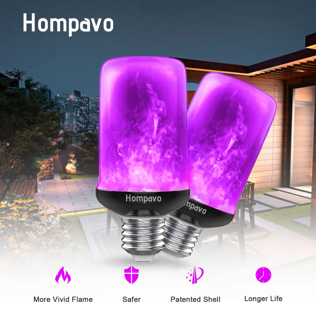 Hompavo 【Upgraded Flame Light Bulbs for Home Decor with Upside Down Effect