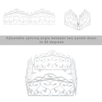 Evelyne Decorative Garden Border Plastic Edging – PP Plastic, Short Metal-Free Faux Wrought Iron Leaf & Bird Design, 8pcs Yard Landscaping Fence Liner Lawn Edge Barrier, 10ft Kit of Decorative Panels