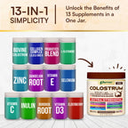 Colostrum Powder 40% IgG with Collagen, Probiotics, Chocolate, 60 Servings
